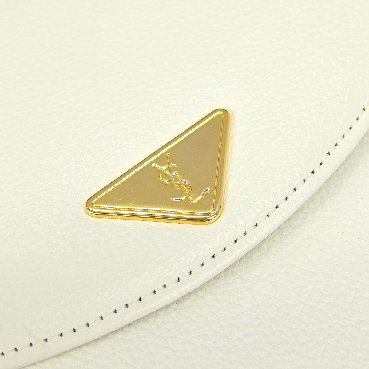 Yves Saint Laurent White Leather Shoulder Bag