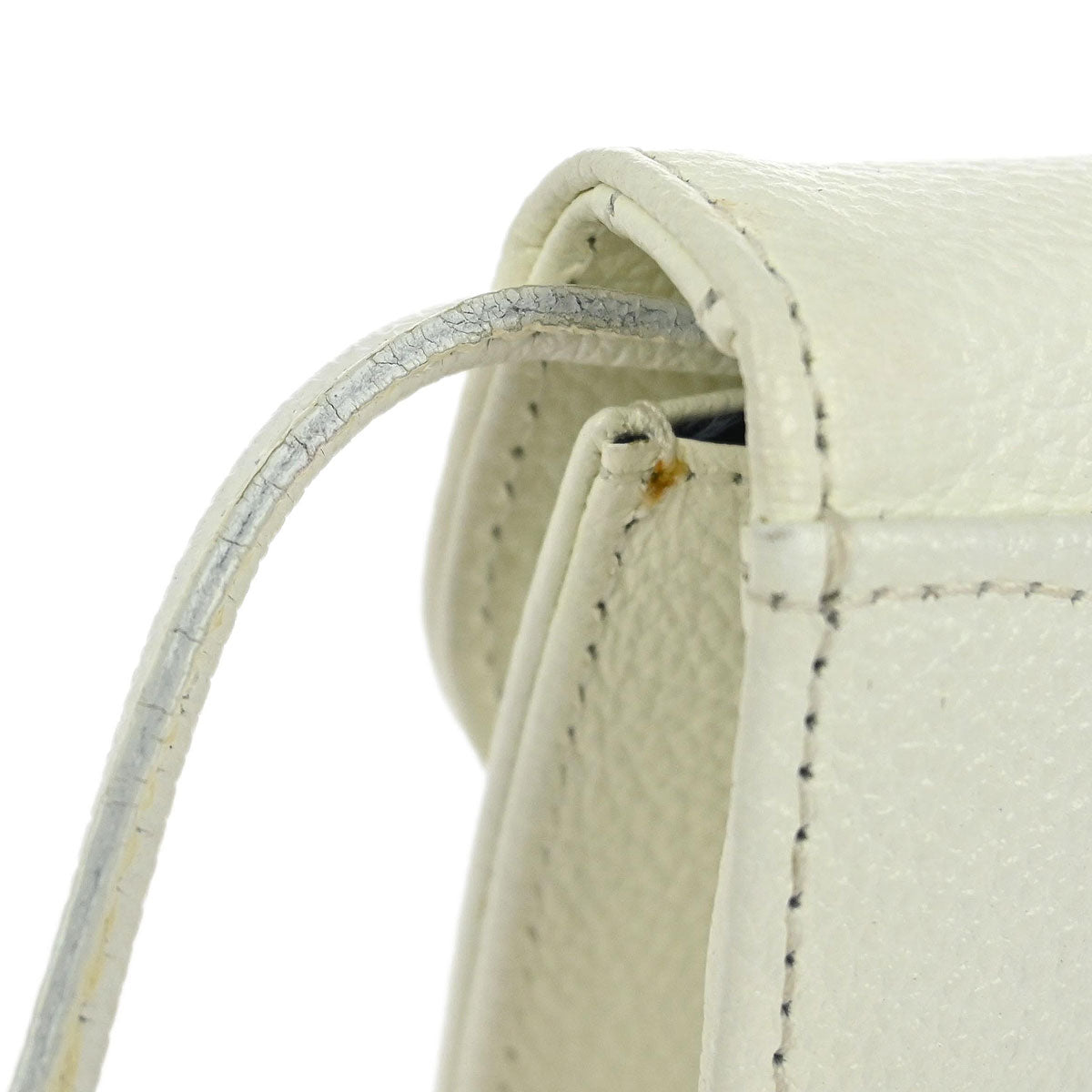 Yves Saint Laurent White Leather Shoulder Bag