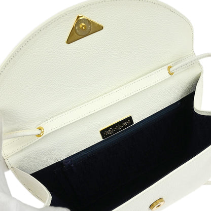 Yves Saint Laurent White Leather Shoulder Bag