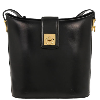 Celine Black Leather Bucket Shoulder Bag