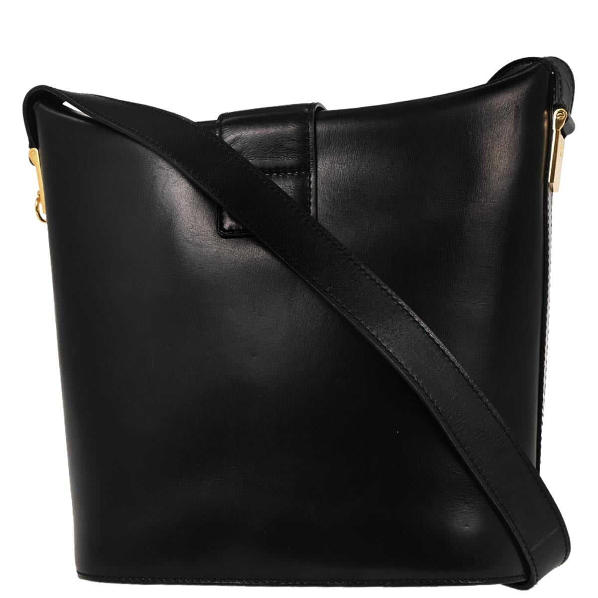 Celine Black Leather Bucket Shoulder Bag