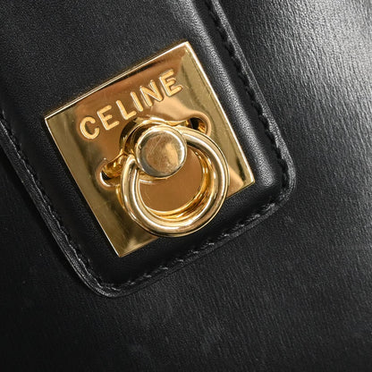 Celine Black Leather Bucket Shoulder Bag