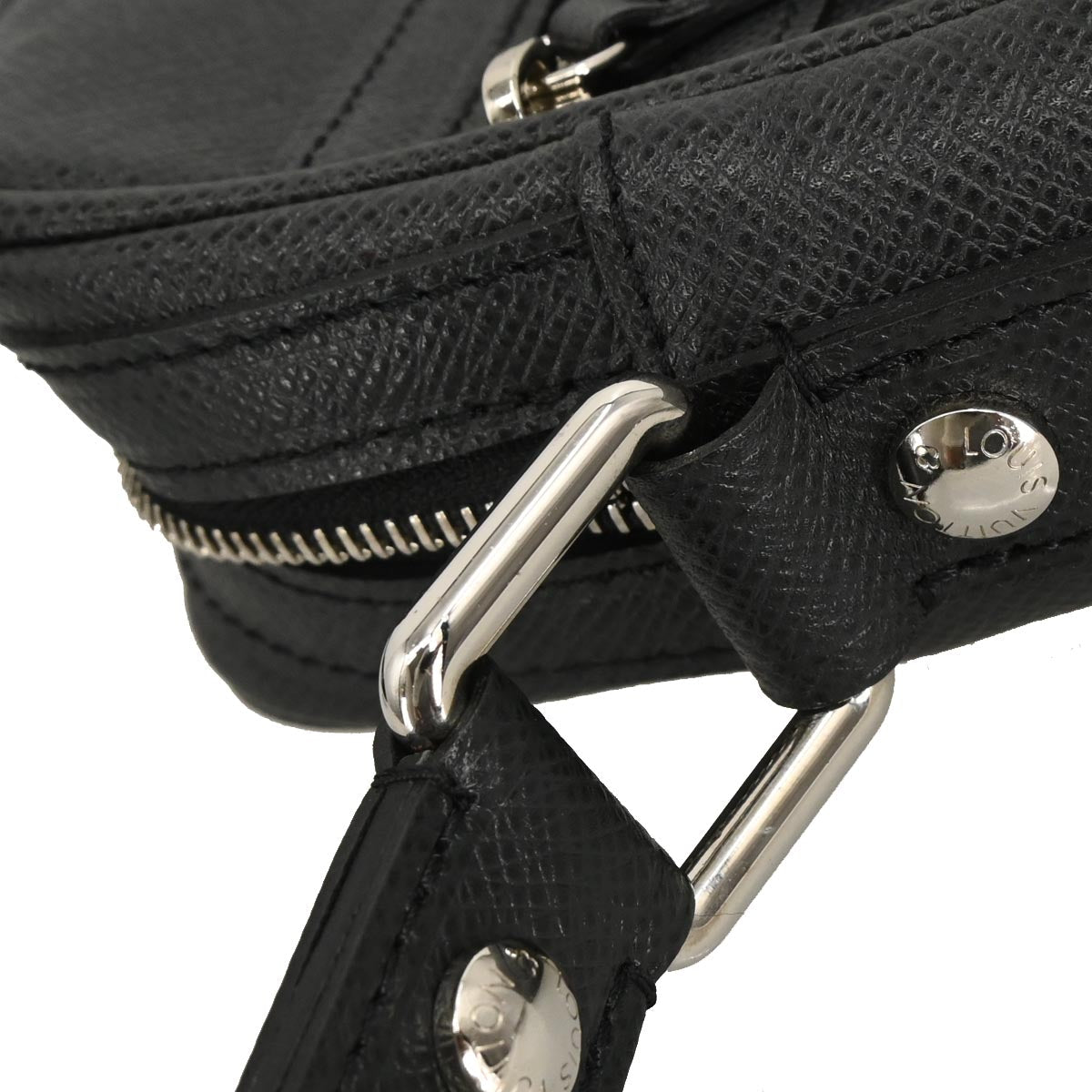 Louis Vuitton Black Taiga Dimitri Shoulder Bag M32462