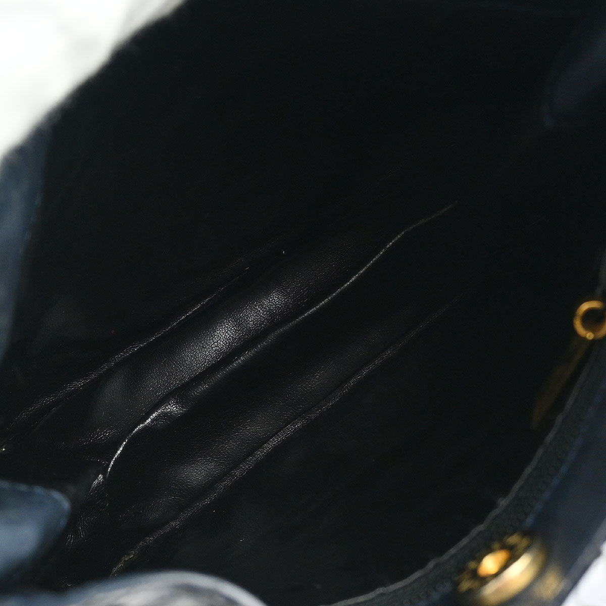 Bottega Veneta Navy Lambskin Intrecciato Shoulder Bag