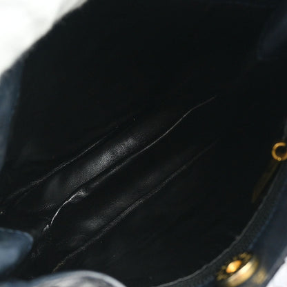 Bottega Veneta Navy Lambskin Intrecciato Shoulder Bag