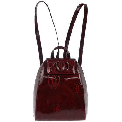 Cartier Bordeaux Patent Leather Happy Birthday Backpack