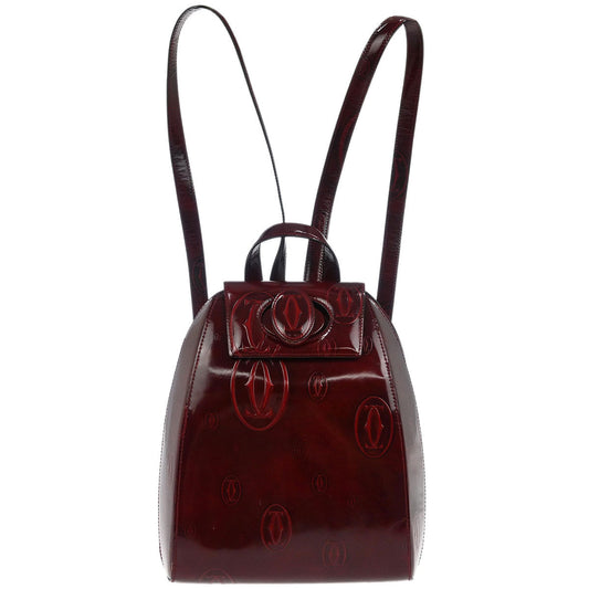 Cartier Bordeaux Patent Leather Happy Birthday Backpack