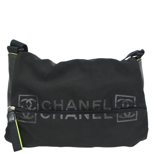 Chanel 2004-2005 Black Nylon Sport Line Shoulder Bag