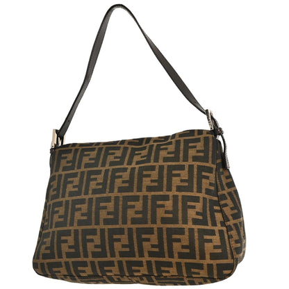 Fendi Brown Canvas Zucca Mamma Baguette Handbag