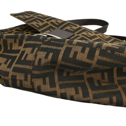 Fendi Brown Canvas Zucca Mamma Baguette Handbag