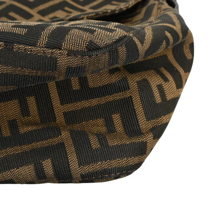 Fendi Brown Canvas Zucca Mamma Baguette Handbag