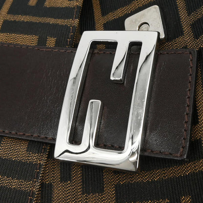 Fendi Brown Canvas Zucca Mamma Baguette Handbag