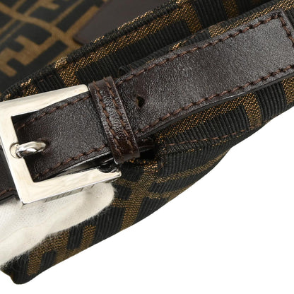 Fendi Brown Canvas Zucca Mamma Baguette Handbag