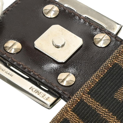 Fendi Brown Canvas Zucca Mamma Baguette Handbag