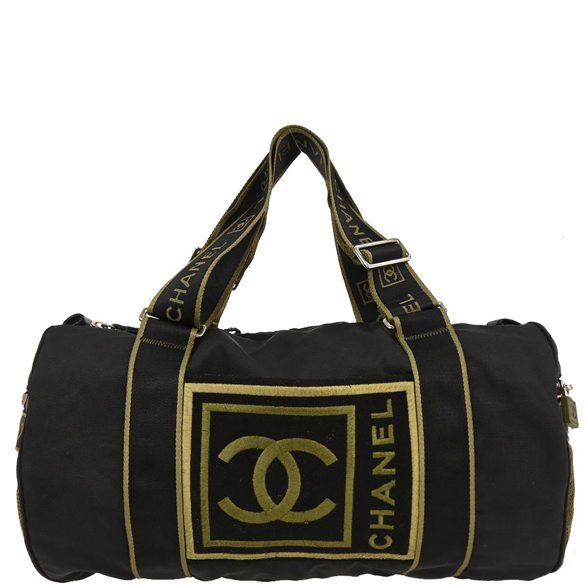 Chanel 2005-2006 Black Nylon Sport Line Duffle Handbag