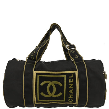 Chanel 2005-2006 Black Nylon Sport Line Duffle Handbag
