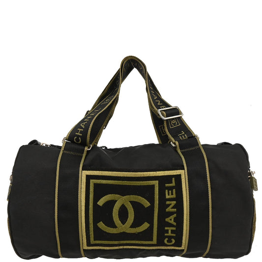 Chanel 2005-2006 Black Nylon Sport Line Duffle Handbag