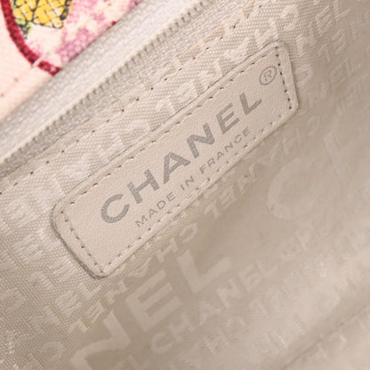 Chanel 2005-2006 Pink Canvas Valentine Chain Shoulder Bag