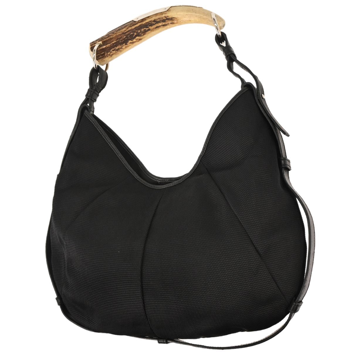 Yves Saint Laurent Black Nylon Rive Gauche Mombasa Handbag