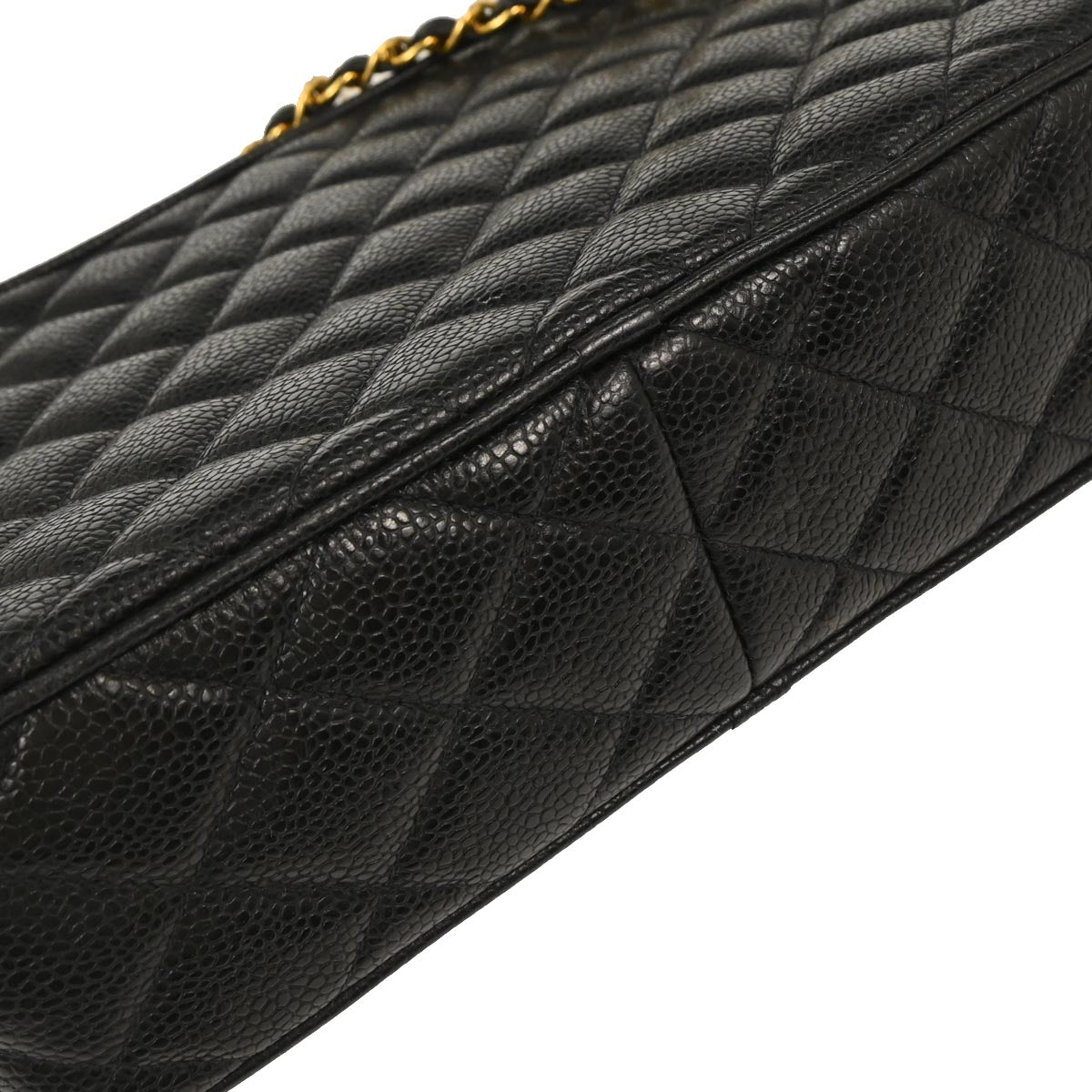 Chanel 1996-1997 Black Caviar Camera Bag Small