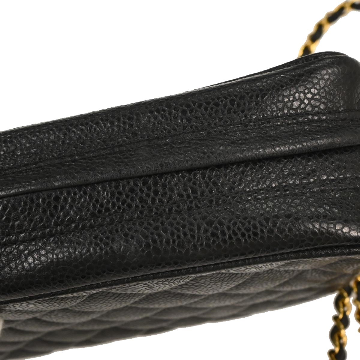 Chanel 1996-1997 Black Caviar Camera Bag Small
