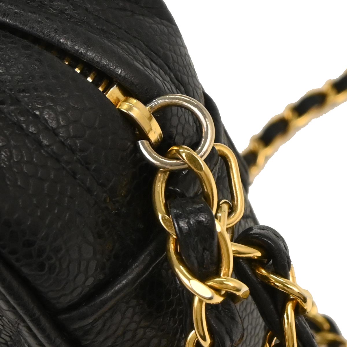Chanel 1996-1997 Black Caviar Camera Bag Small