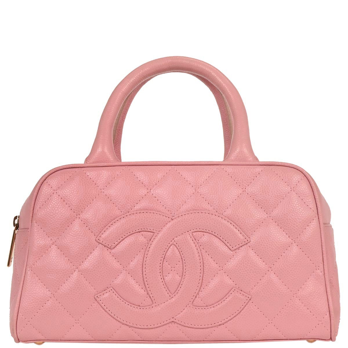 Chanel 2004-2005 Pink Caviar Bowling Bag