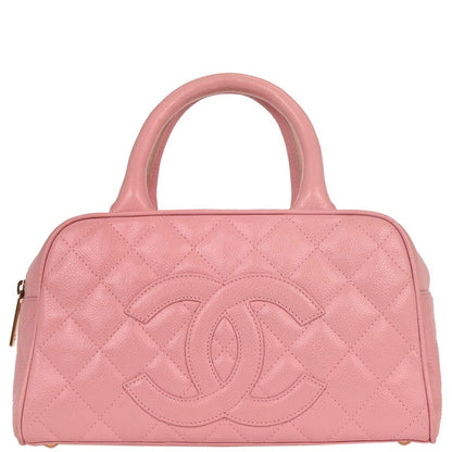 Chanel 2004-2005 Pink Caviar Bowling Bag