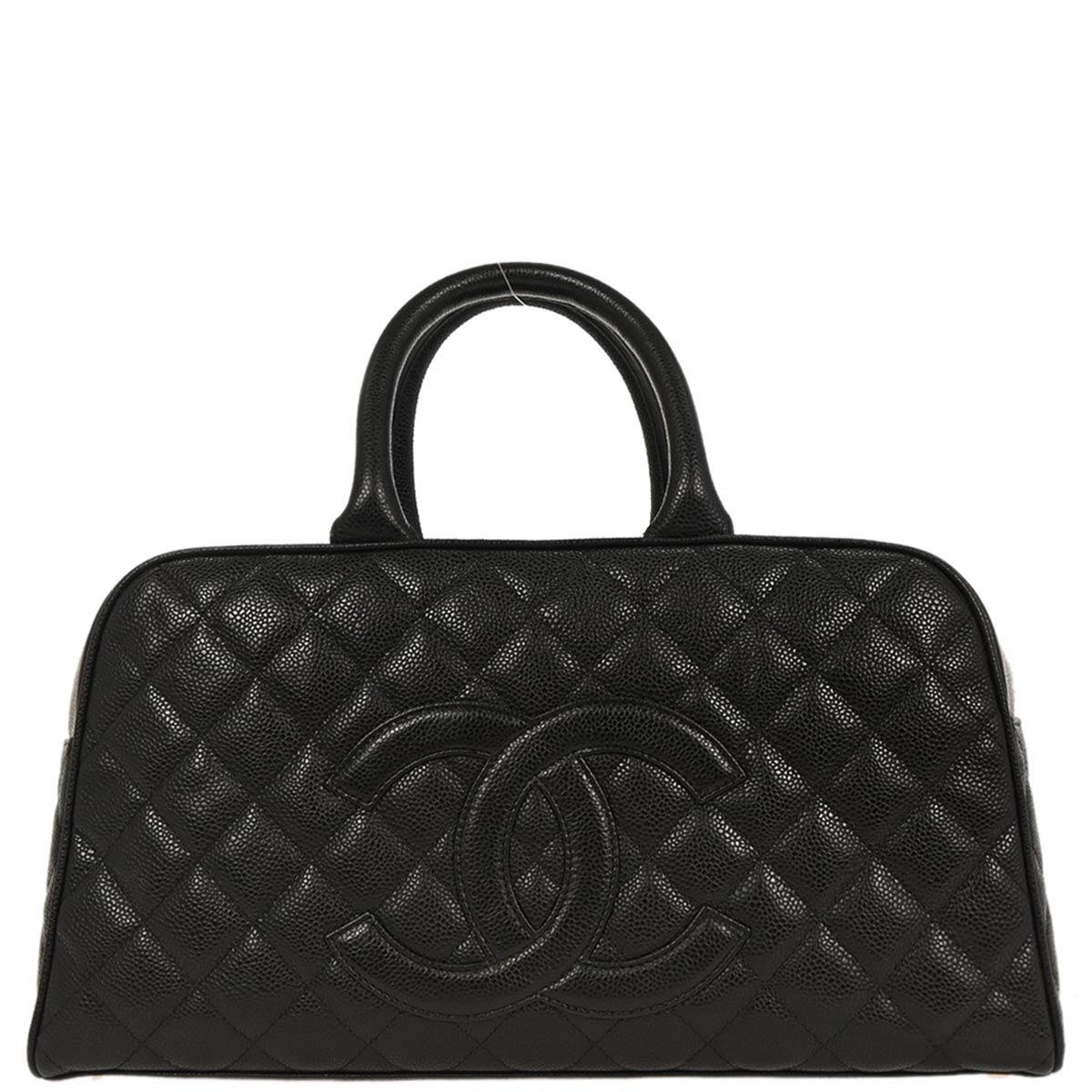 Chanel 2003-2004 Black Caviar Bowling Bag