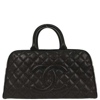 Chanel 2003-2004 Black Caviar Bowling Bag