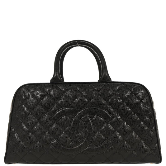 Chanel 2003-2004 Black Caviar Bowling Bag