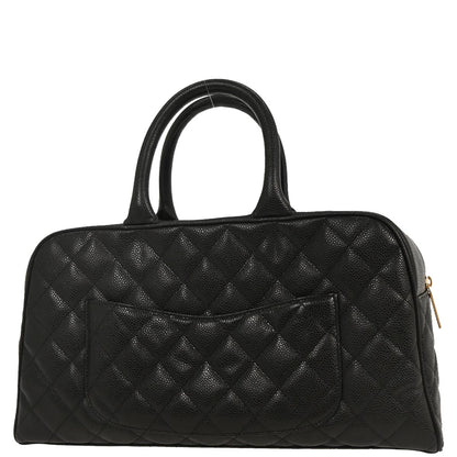 Chanel 2003-2004 Black Caviar Bowling Bag