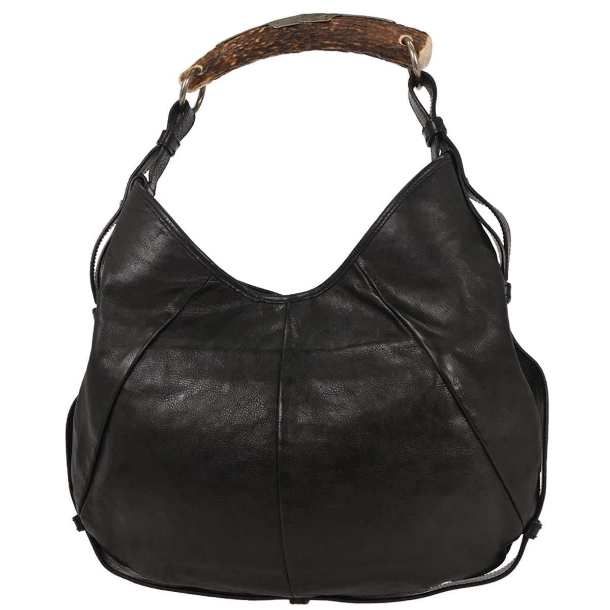 Yves Saint Laurent Black Leather Rive Gauche Mombasa Handbag