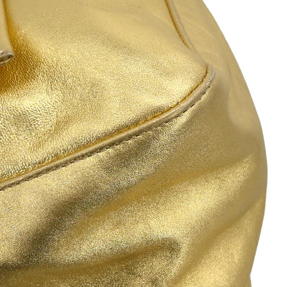 Fendi Gold Leather Mamma Baguette Handbag