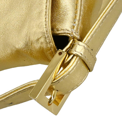 Fendi Gold Leather Mamma Baguette Handbag