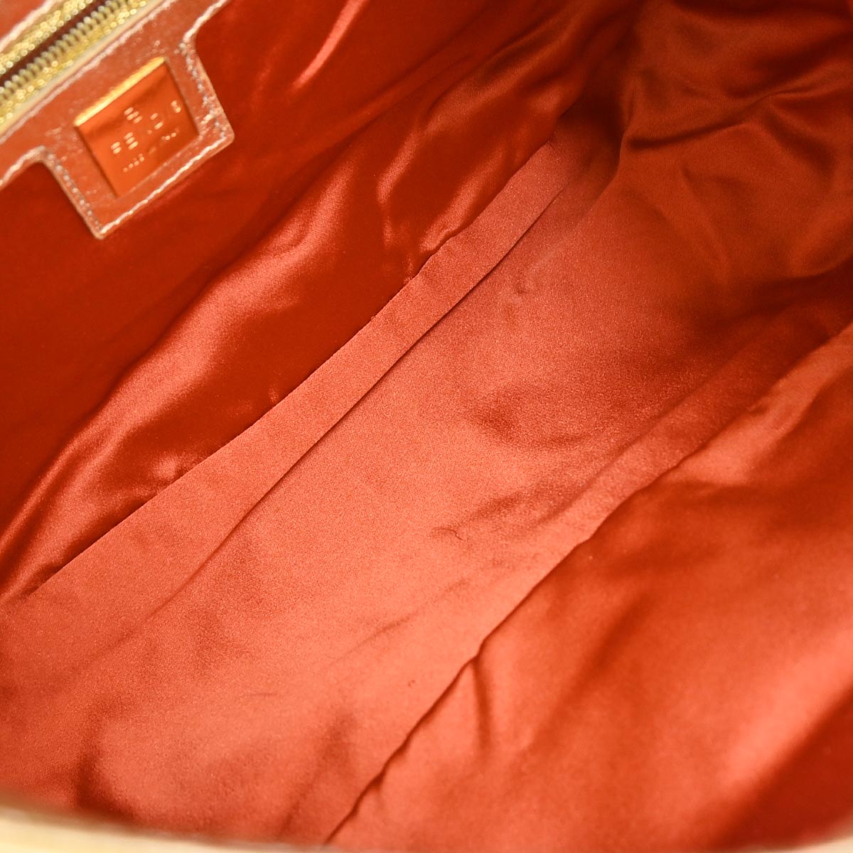 Fendi Gold Leather Mamma Baguette Handbag