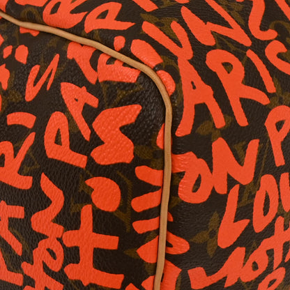 Louis Vuitton Orange Monogram Graffiti Speedy 30 Handbag M93705