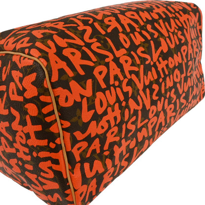 Louis Vuitton Orange Monogram Graffiti Speedy 30 Handbag M93705
