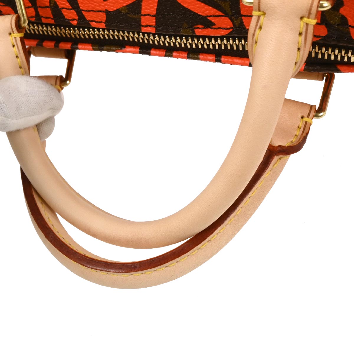 Louis Vuitton Orange Monogram Graffiti Speedy 30 Handbag M93705