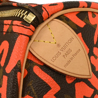Louis Vuitton Orange Monogram Graffiti Speedy 30 Handbag M93705