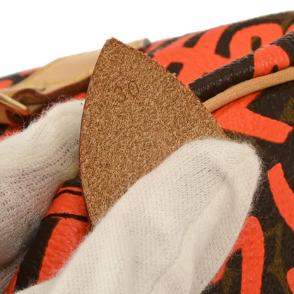 Louis Vuitton Orange Monogram Graffiti Speedy 30 Handbag M93705