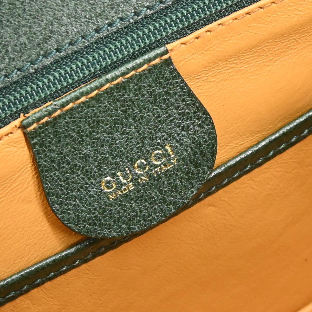 Gucci Green Pigskin Bamboo 2way Shoulder Handbag