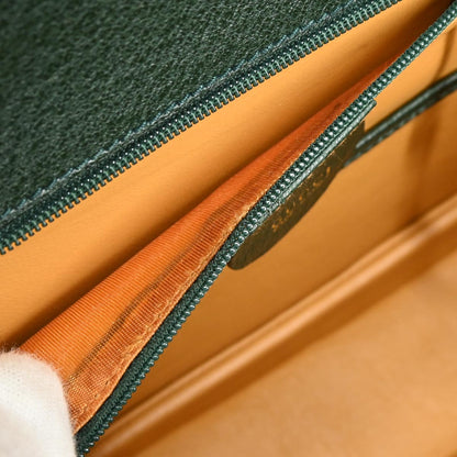 Gucci Green Pigskin Bamboo 2way Shoulder Handbag