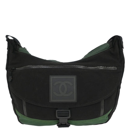 Chanel 2003-2004 Black Nylon Sport Line Shoulder Bag