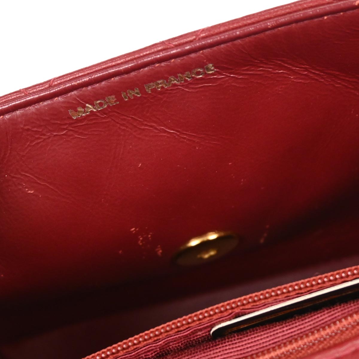 Chanel 1996-1997 Red Lambskin Mini Classic Square Flap Bag