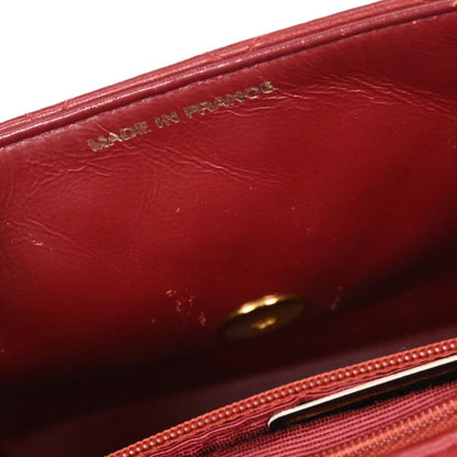 Chanel 1996-1997 Red Lambskin Mini Classic Square Flap Bag