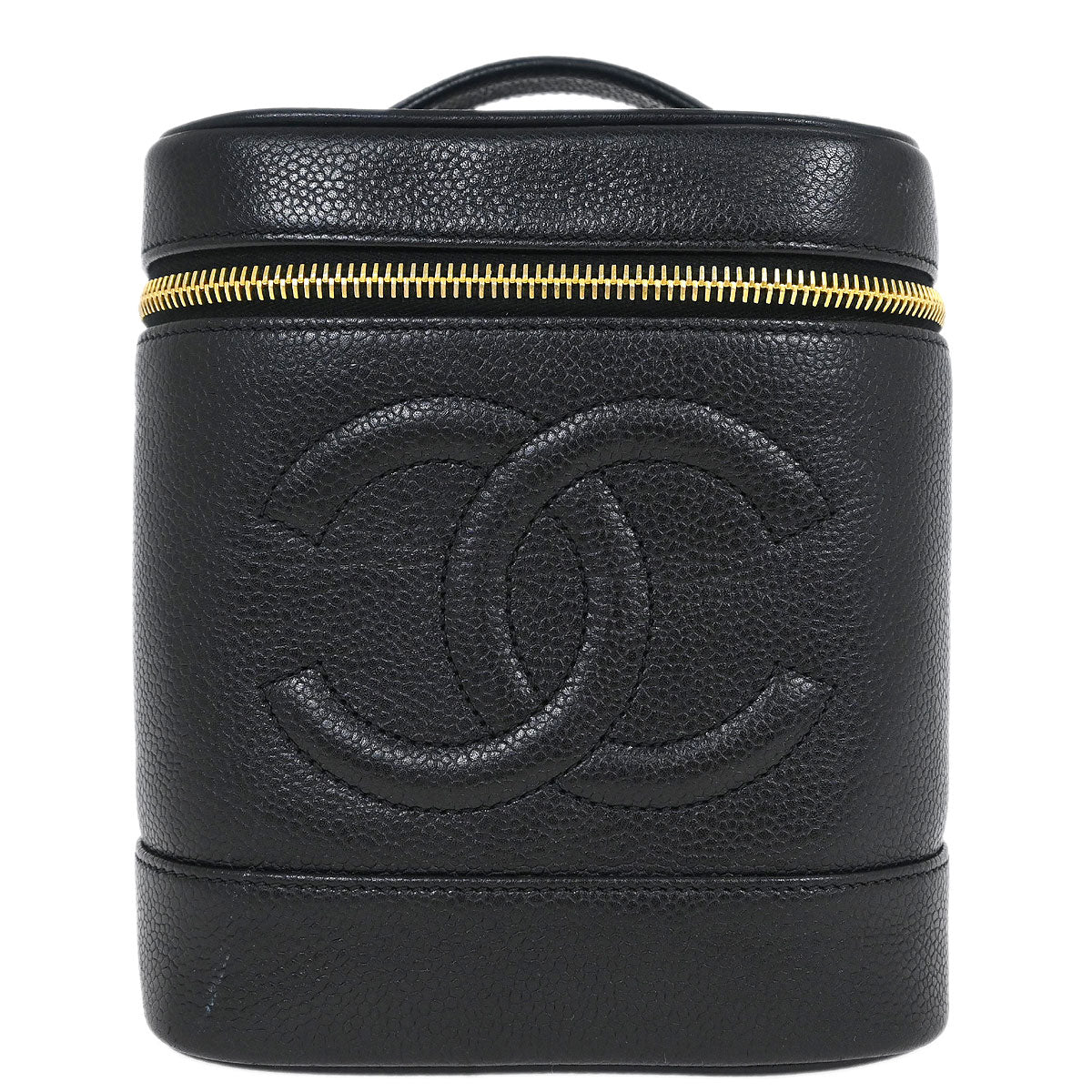 Chanel 1997-1999 Black Caviar Timeless Vanity Handbag