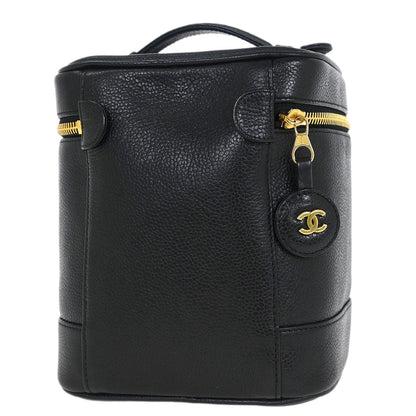 Chanel 1997-1999 Black Caviar Timeless Vanity Handbag