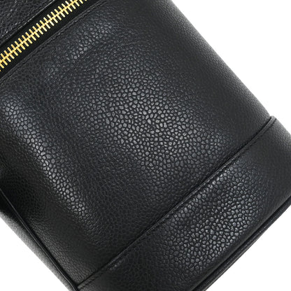Chanel 1997-1999 Black Caviar Timeless Vanity Handbag