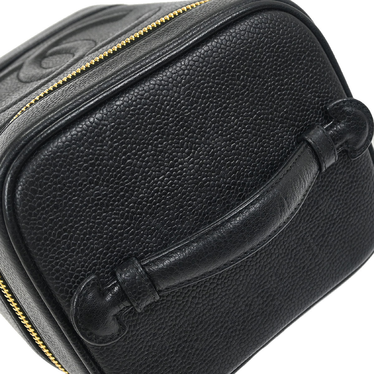Chanel 1997-1999 Black Caviar Timeless Vanity Handbag